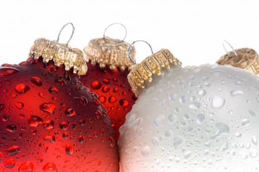 Christmas ball ornament on white background