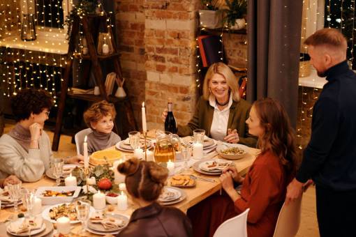 diciembre Cena familiar de Navidad
