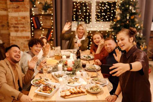 diciembre Cena familiar de Navidad