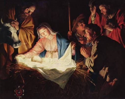 Image of the birth of the child Jesus
