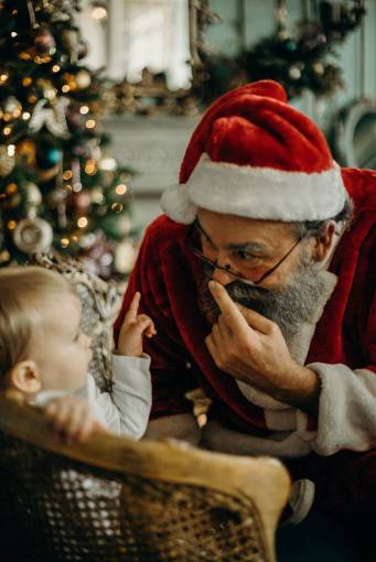 personaje Papá Noel en Navidad