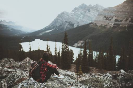 brunette girl  brunette  woman  mountains  mountain  lake  trees