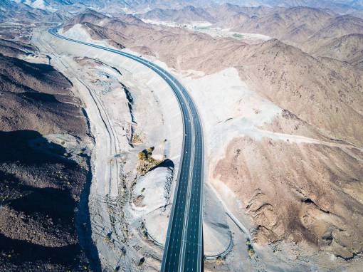 asphalt motorway  desert  mountain  asphalt  concret  path  road