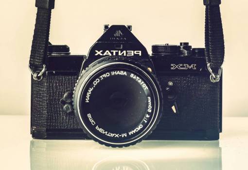 cámara analógica pentax vintage antiguo primer plano apertura