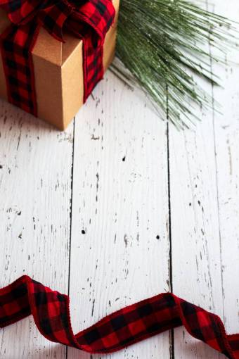 copyspace fondos estacionales navidad plano laico cinta pino