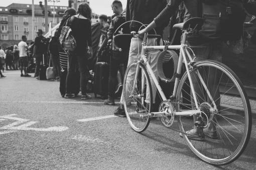 asphalt transportation  bicycle  wheels  cogs  gears  steel  lines