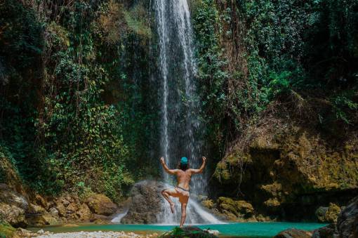 cascadas verde hierba árboles plantas rocas naturaleza