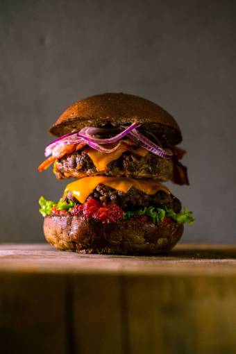 Beetroot bun burger