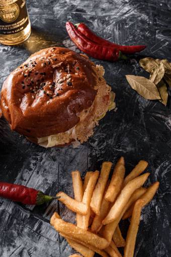 take Burger and fries