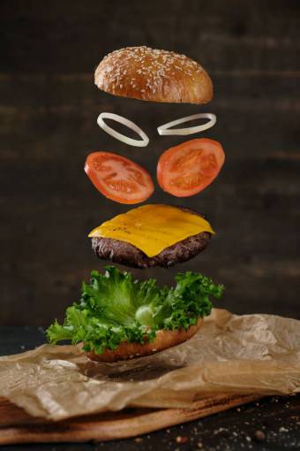 vertical Burger ingredients