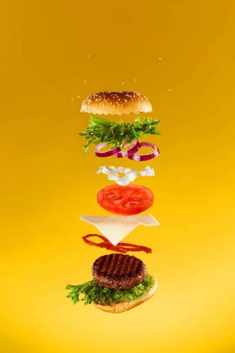 vertical Burger ingredients