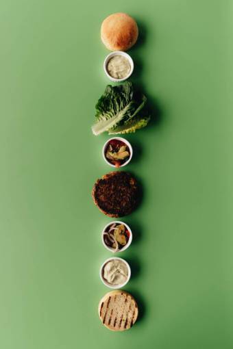 vertical Burger ingredients