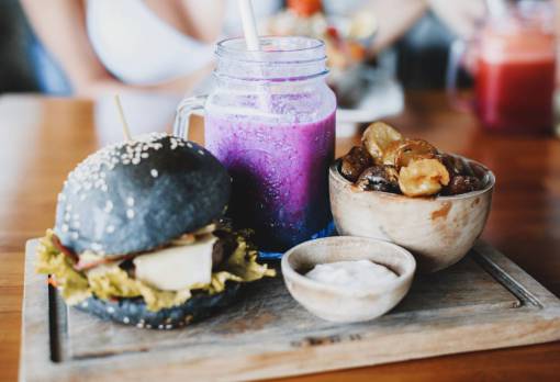 tablero Hamburguesa con pan negro