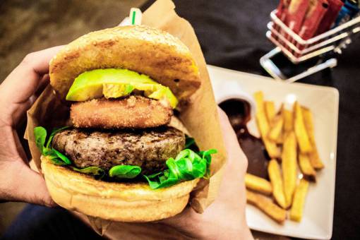 vacio Mano, tenencia, hamburguesa
