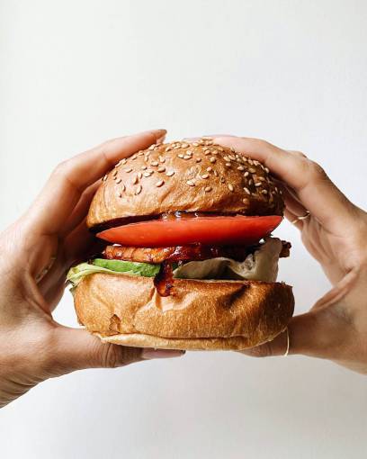vacio Mano, tenencia, hamburguesa