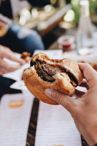 vacio Mano, tenencia, hamburguesa