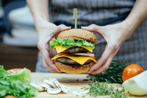 vacio Mano, tenencia, hamburguesa