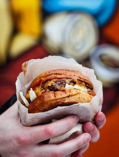vacio Mano, tenencia, hamburguesa