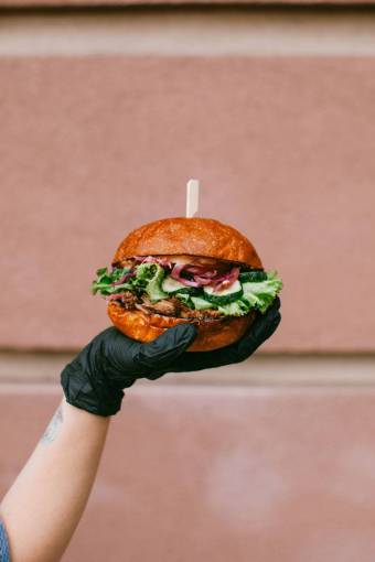 vacio Mano, tenencia, hamburguesa