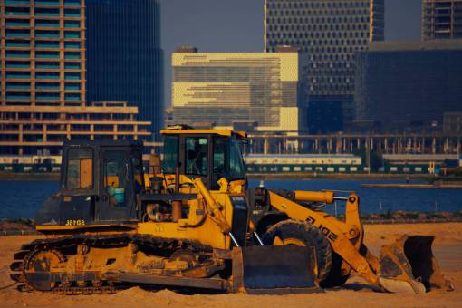 tierra bulldozer máquina excavadora sitio de construcción industria de la construcción industria de maquinaria