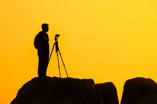 silhouette tripod men silhouette photographer;sunset sunset photographic equipment camera