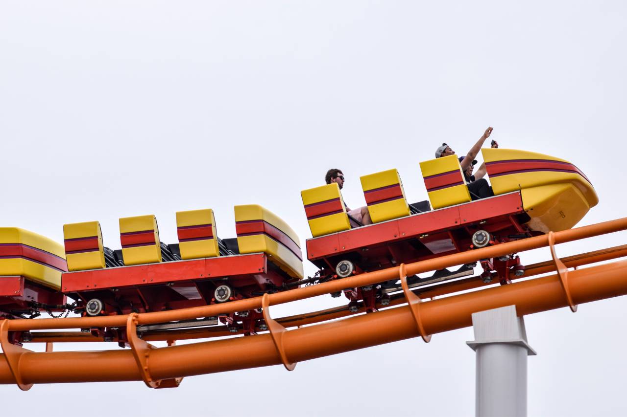 amusement, ride, adventure, people, roller coaster, steel, sky
, 