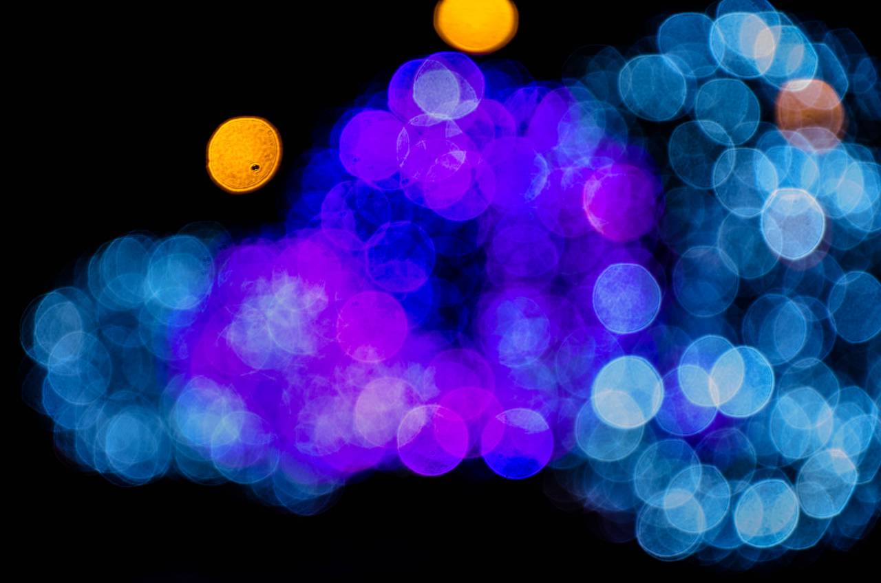 bokeh, light, dark, night
, 