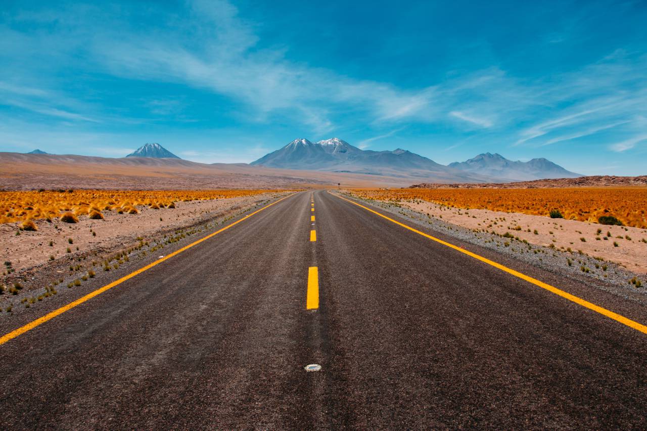 Montaña, Highland, nube, azul, cielo, cumbre, Ridge, paisaje, naturaleza, valle, carretera, ruta, viajes