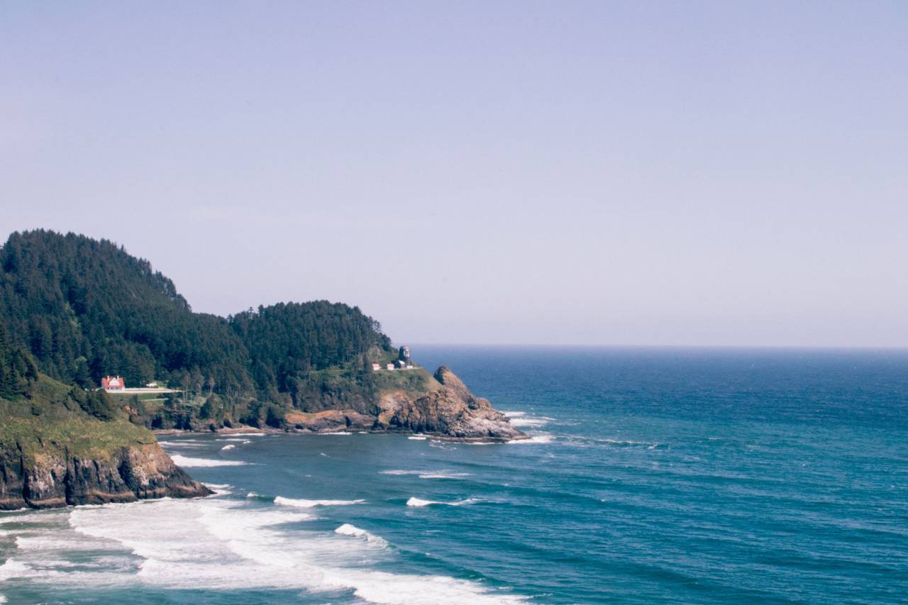 natureza, água, mar, oceano, praia, falésias, árvores,