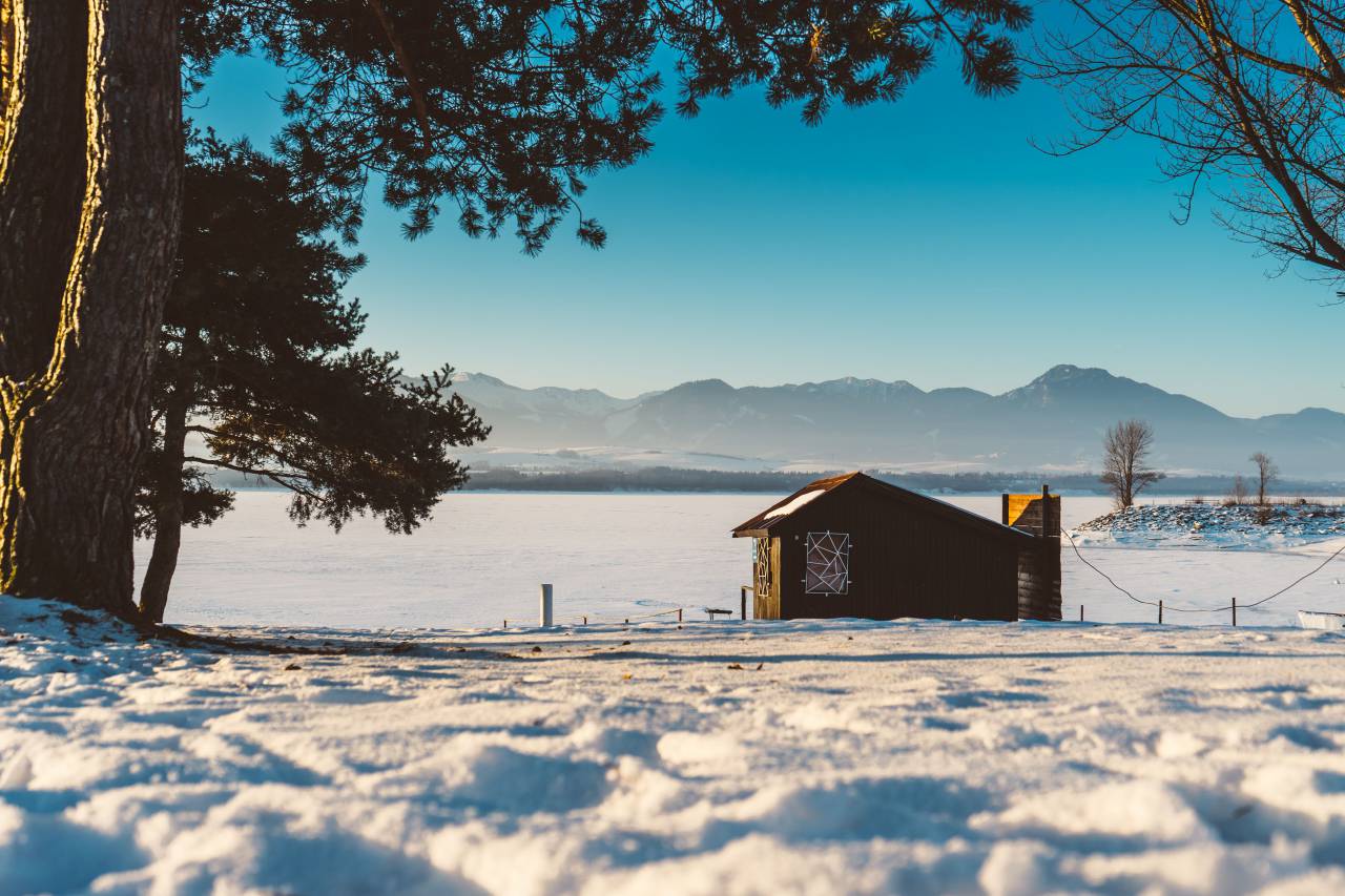 snow, winter, white, cold, weather, ice, trees, plants, nature, house, travel, adventure, mountain, blue, home, cabin, brown
, 