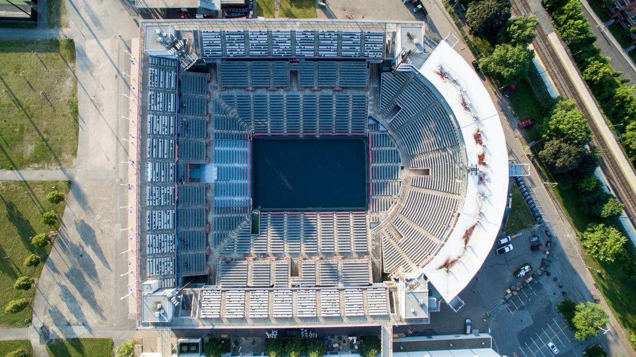 stadium, arena, view, aerial, game, building, landmark, empty, daytime, seats, sports, city, architecture, football, soccer
, 