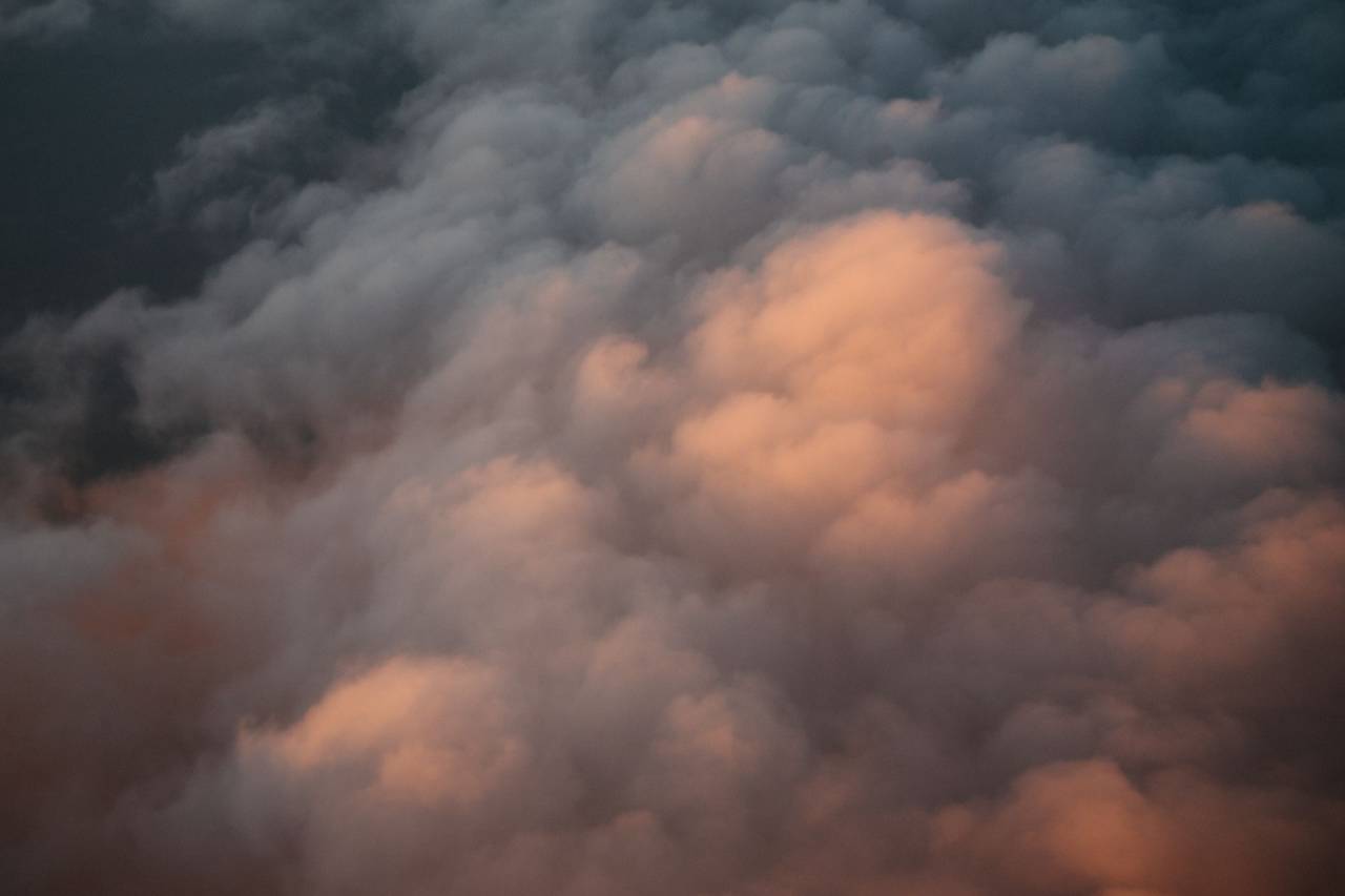 tormenta, nubes, puesta de sol, nublado, cielo,