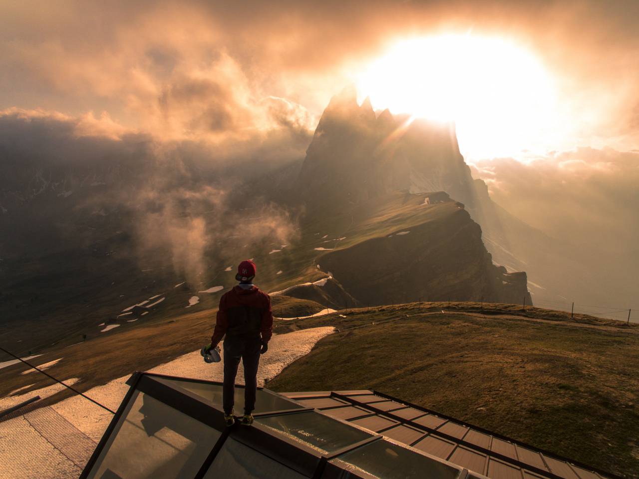 sunset, hike, mountain, summit, hiker, climber, clouds, freedom, journey, sun, landscape, alone, hill, top, standing, outdoors, travel, trek, adventure
, 