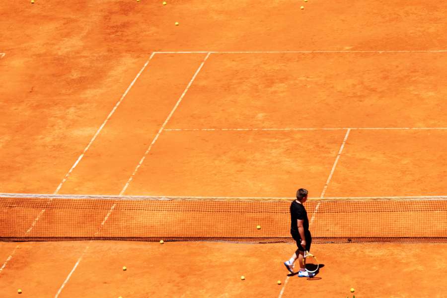 active, activity, athletics, background, ball, clay, closeup, competition, concept, court, detail, equipment, exercise, field, fitness, game, health, individual, leisure, lifestyle, line, macro, many, match, material, net, object, orange, outdoor, play, player, professional, recreation, red, set, single, sport, summer, tennis, tennisball, texture, tournament, training, white, yellow, nobody, 
