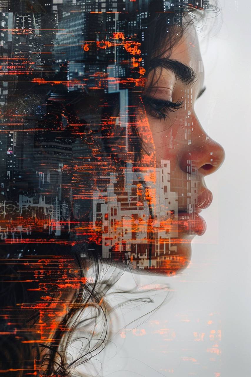mujer;futuro,adulto,una persona,mujer,adulto joven,tecnología,belleza,futurista,retrato,noche,rostro humano, 