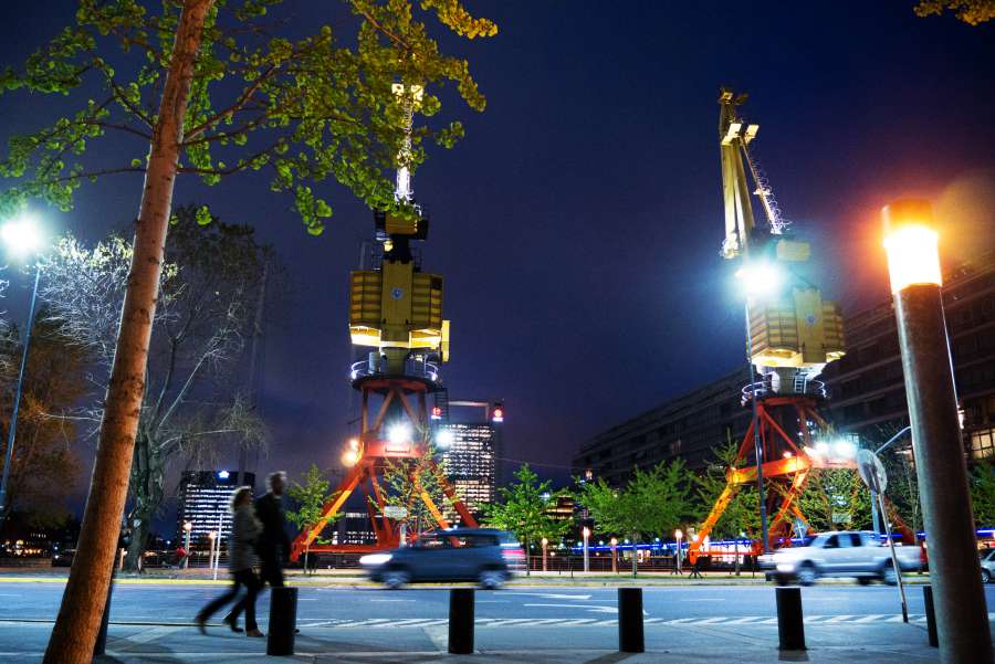 buenos aires, business, crane, delivering, dock, economy, equipment, gantry, harbor, industrial, industry, international, iron, nautical, night, pier, port, port crane, puerto madero, seaport, shore, trade, madero, argentina, street, scene, urban, decoration, street light, 