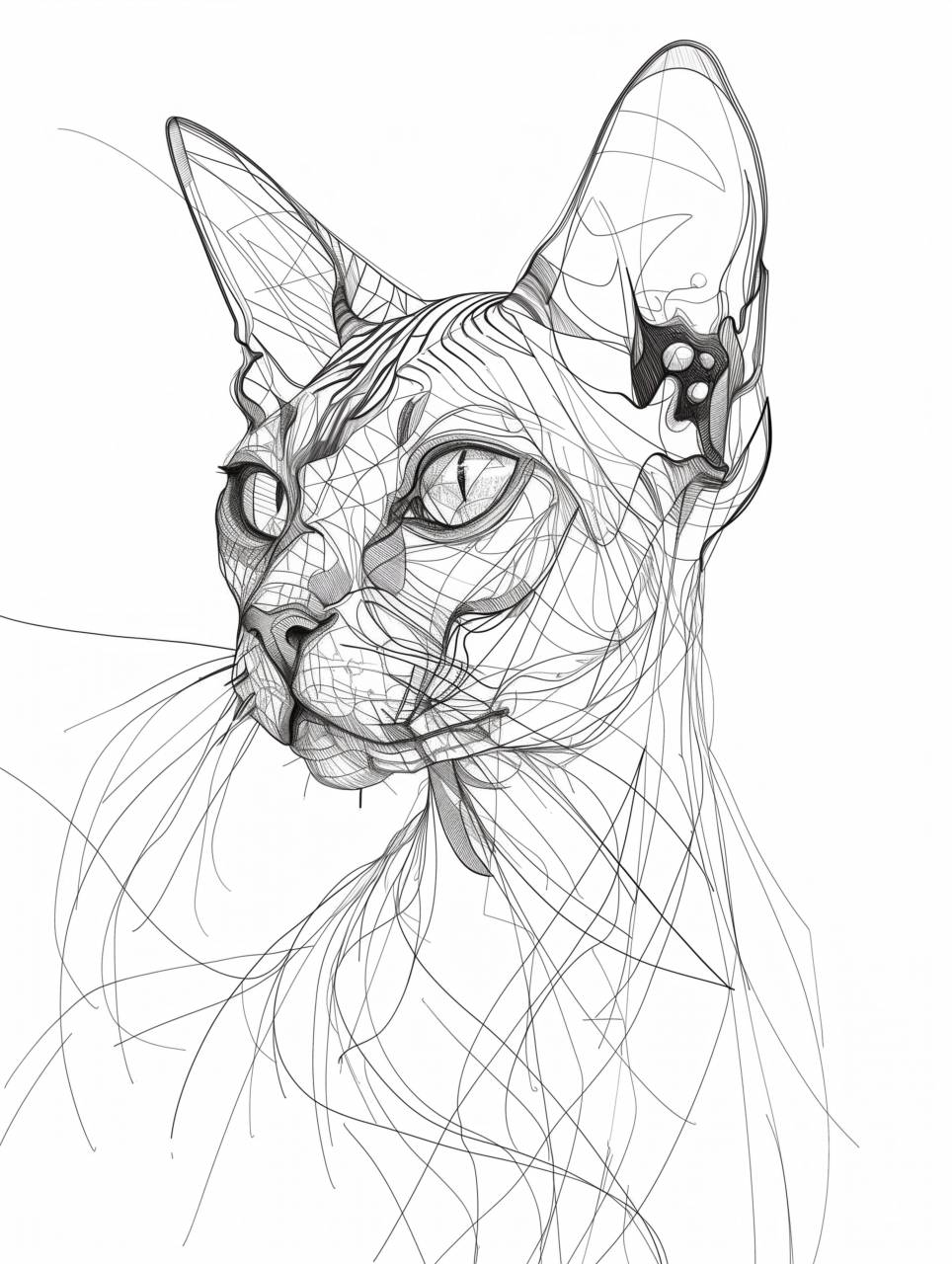 cat;draw,animal,illustration,mammal,vector,pets,feline,sketch,computer graphic,outline,kitten,cartoon,nature, 