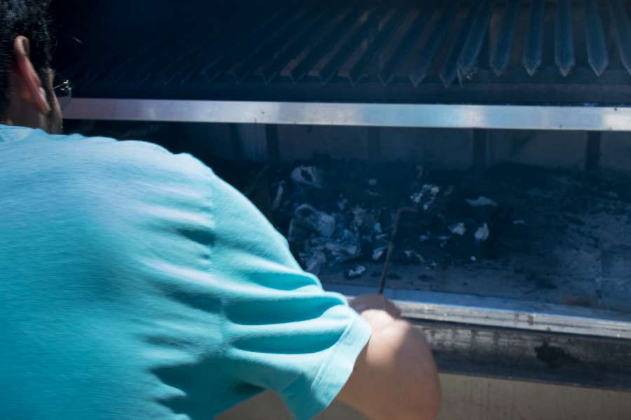 man, one person, burning, cooking, coal, asado, barbecue, food, typical, argentina, argentine, south america, latin america, activity, chef, 