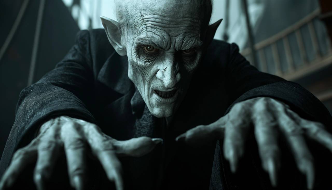 vampire;terror, men, one person, adult, spooky, males, caucasian ethnicity, portrait, black and white, horror, looking at camera, animal, halloween, 