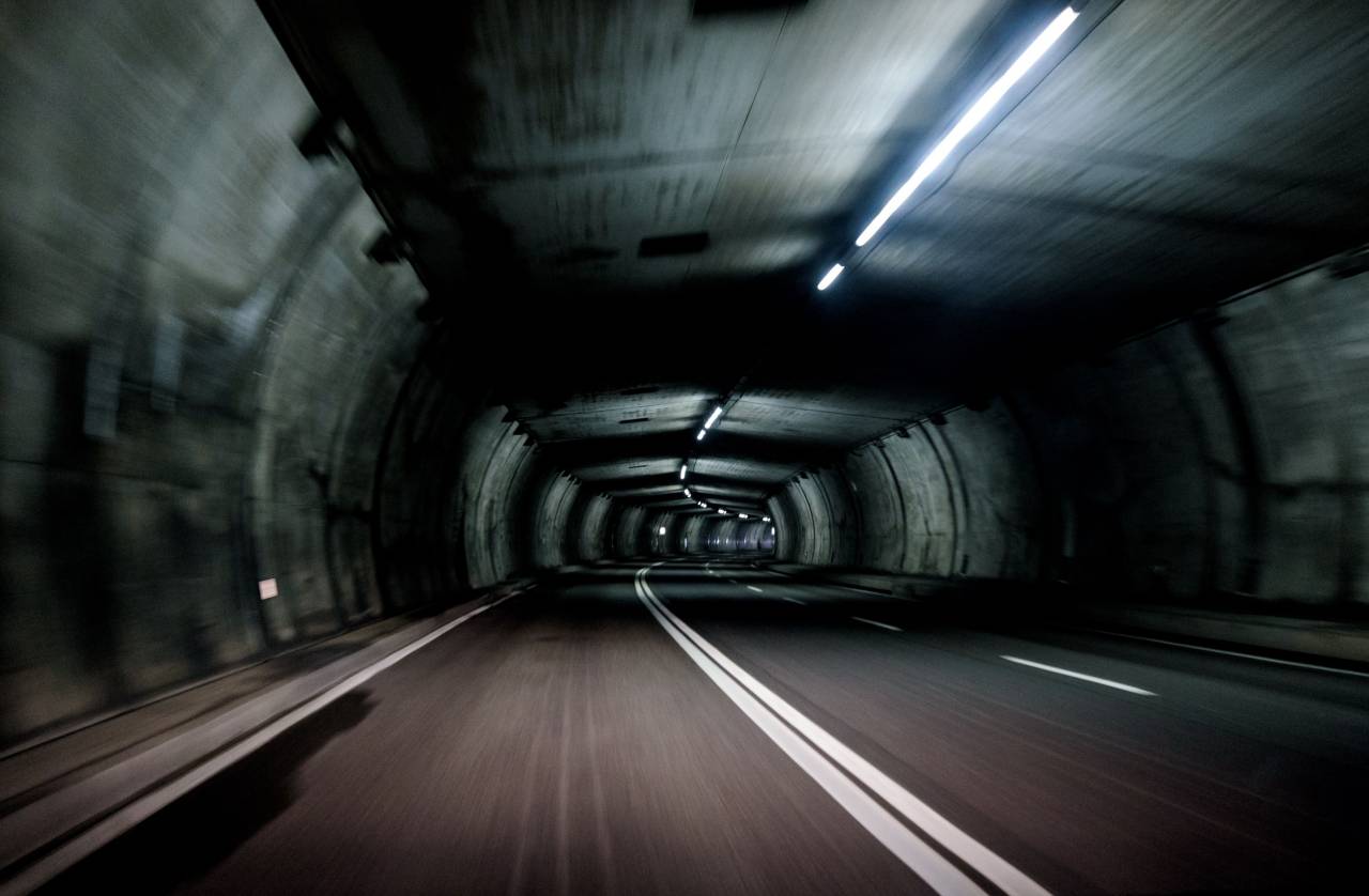 Arquitectura, estructuras, túnel, tubo, hormigón, carreteras, calles, líneas, lineal, perspectiva, todavía, bokeh,