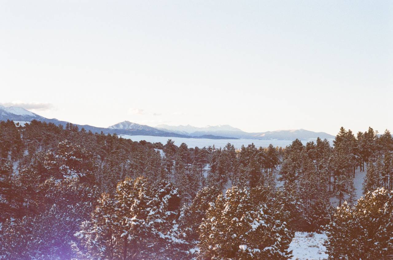 colorado, sunset, sky, mountains, peaks, trees, outdoors, snow, winter, cold, rockies
, 