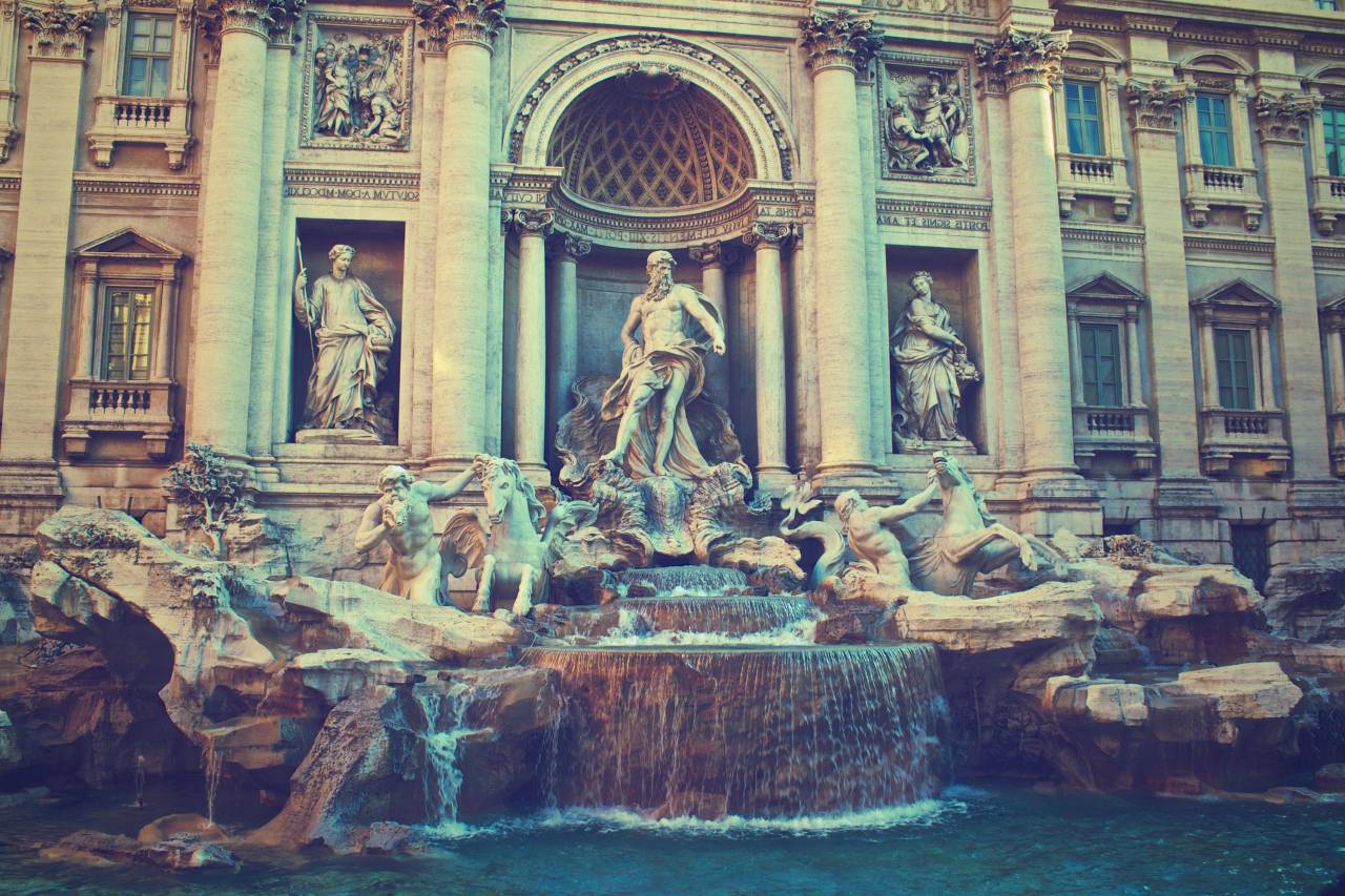Trevi Fountain, Rome, Italy, architecture, art, statues, sculptures, water, history
, 
