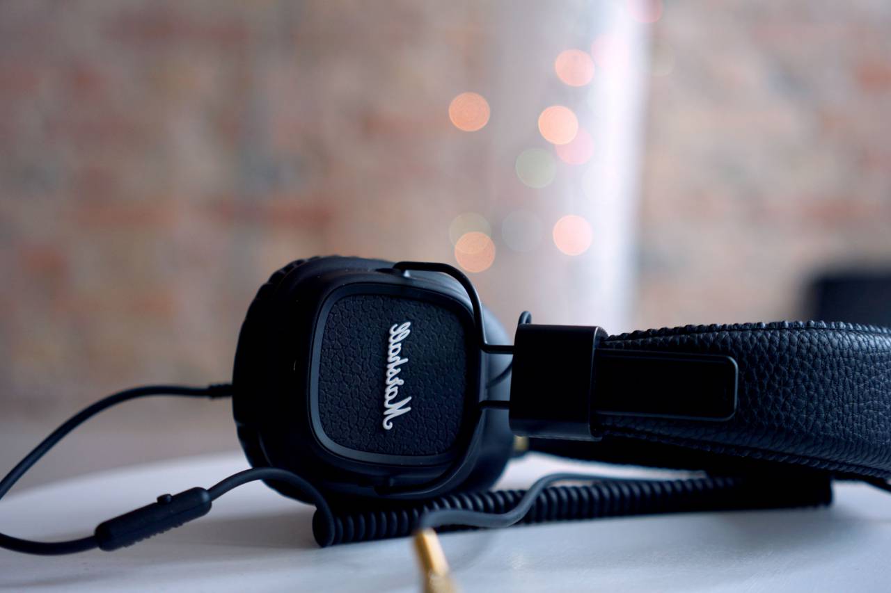 marshall, audio, speaker, equipment, music, headphone, mockup
, 
