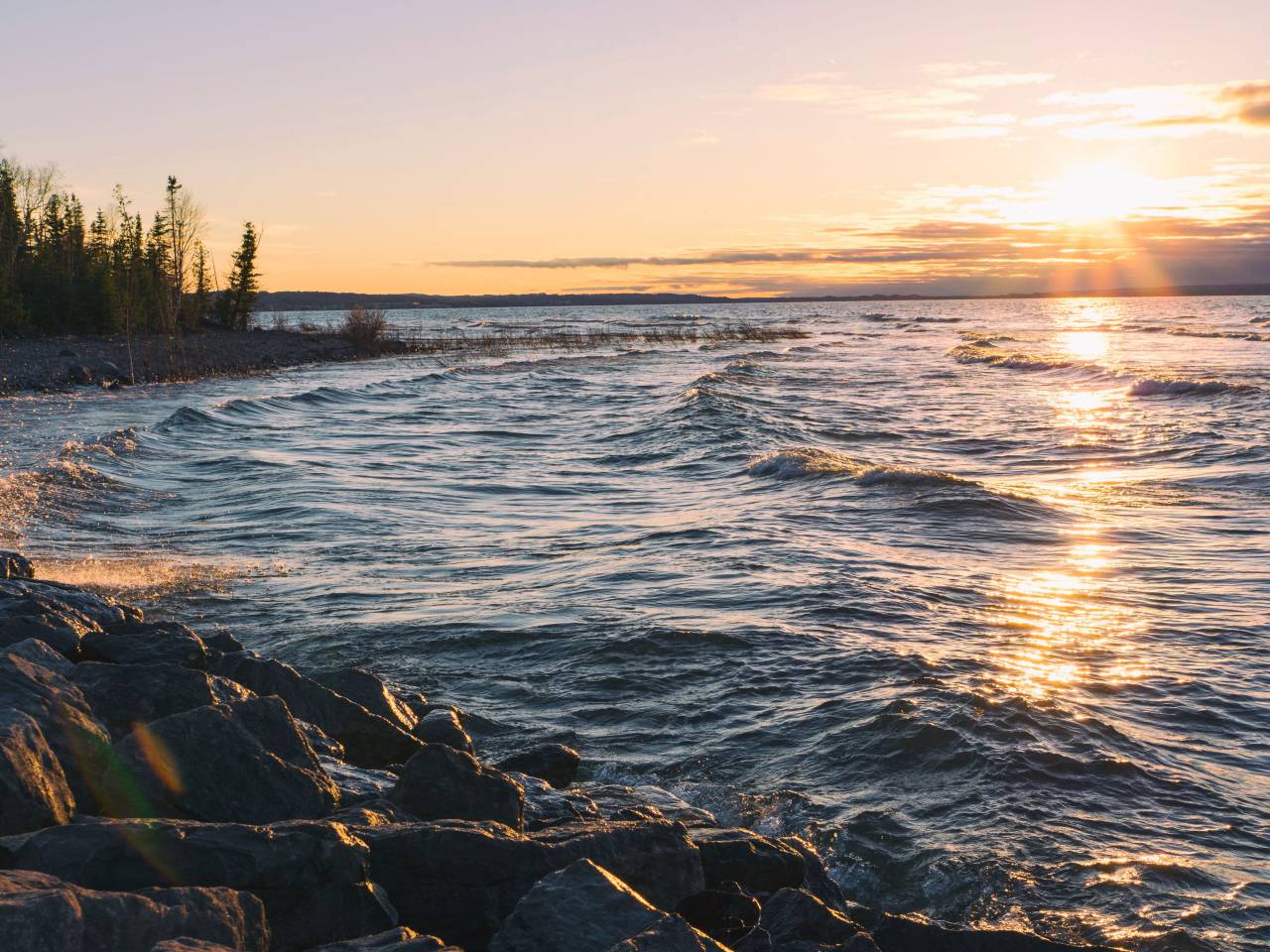 sea, ocean, water, waves, nature, sunrise, sunshine, sunset, horizon, sky, cloud, rock, coast
, 