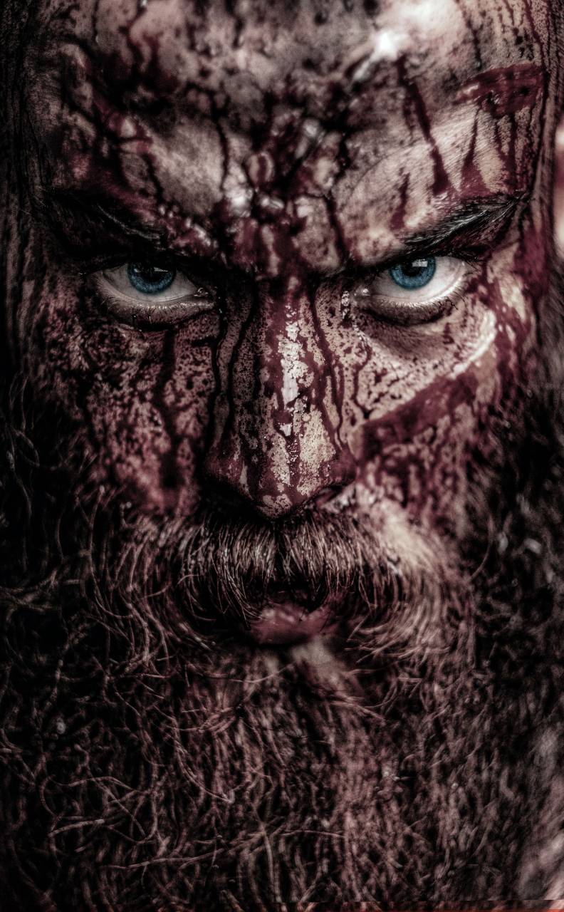 Viking warrior, portrait, battle ready, axe, sword, shield, helmet, armor, chainmail, fur, beard, mustache, long hair, angry, fierce, determined, brave, strong, warrior culture, Norse mythology, Scandinavia, 9th century, 10th century, historical reenactment, 