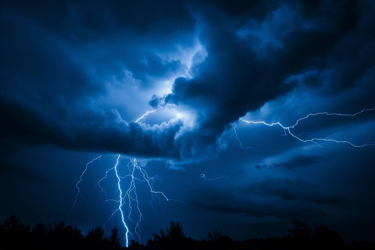 tormenta eléctrica, iluminado, cielo nocturno, noche, tormenta, rayo, clima, mal clima, trueno, fondos de pantalla de alta definición, 