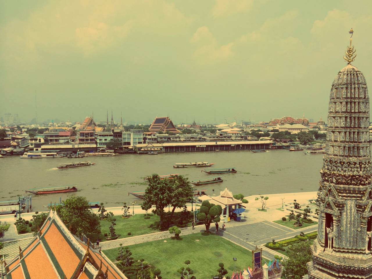 bangkok, thailand, river, water, boats, ships, Asia, architecture, buildings, city
, 