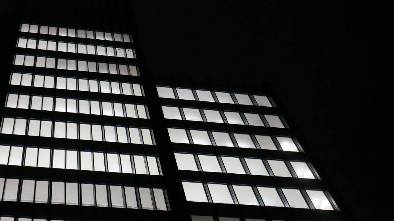 building, structure, infrastructure, window, establishment, hotel, city, urban, architecture, art, glass, black, square
, 