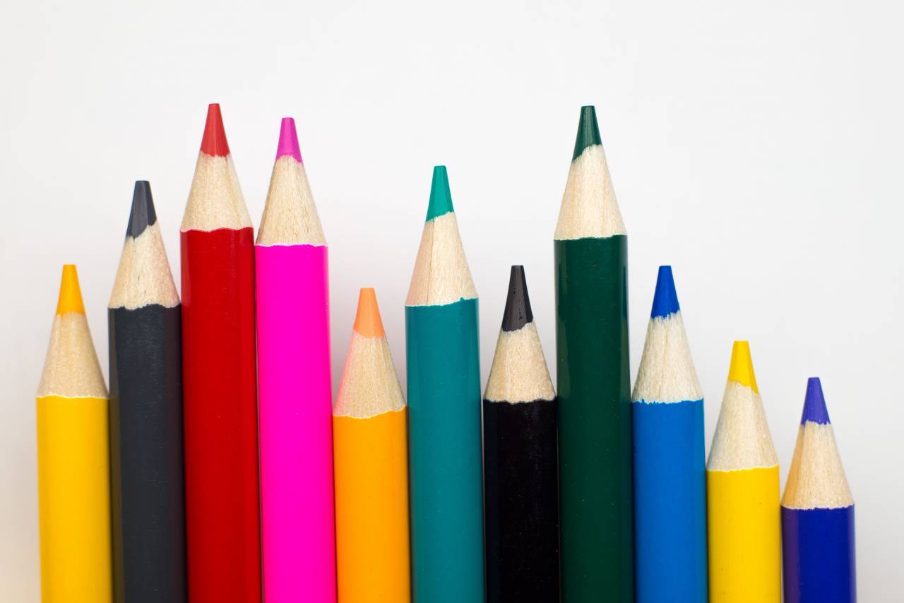 colores, lápices de colores, lápiz de color, histograma, tendencia, estadísticas, diagrama, arte, diseño, creatividad, artesanía,