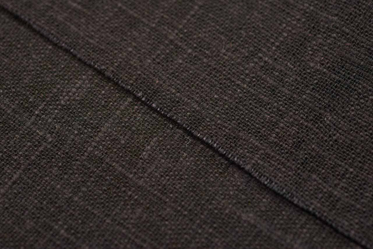Lino, tela, textura, fondo, oscuro, lienzo, tela, tejido, tejido, material, puntada, telón de fondo, macro, hilo, primer plano, detalle